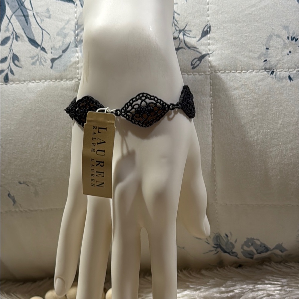 Lauren Ralph Lauren Black Lace Design Bracelet